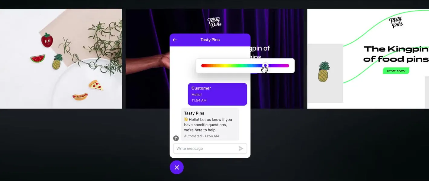 Add PlatformDTC Inbox for free and customize online store chat, welcome messages, and more from the online store editor.