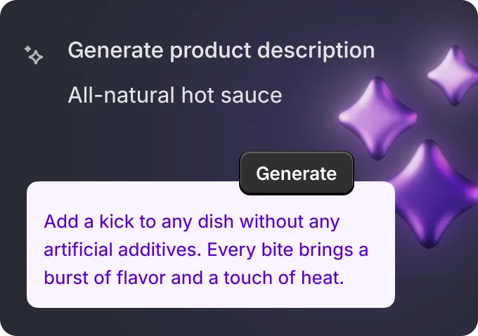 The PlatformDTC Magic AI tool being used to generate a tagline