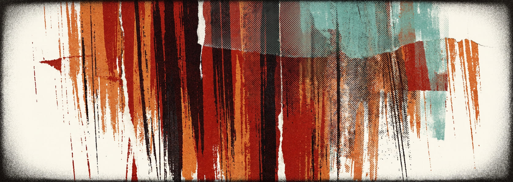 A field of vertical strokes thinning toward the edges